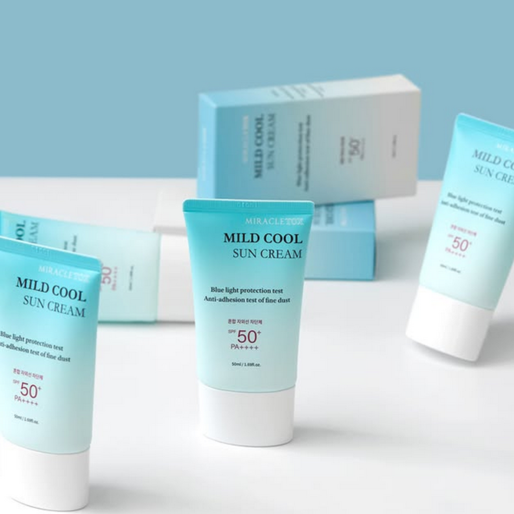 Cremă de protecție solară, MIRACLETOX, Mild Cool Sun Cream SPF50+ PA++++, cu efect răcoritor și formulă delicată