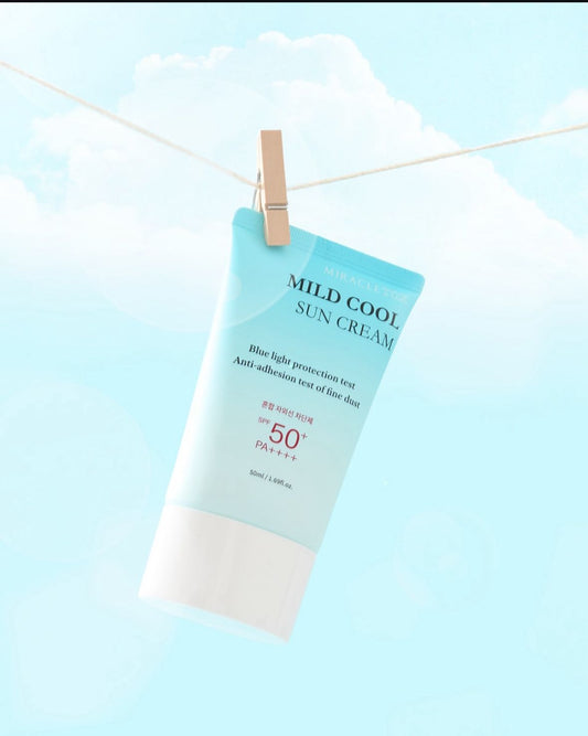 Cremă de protecție solară, MIRACLETOX, Mild Cool Sun Cream SPF50+ PA++++, cu efect răcoritor și formulă delicată