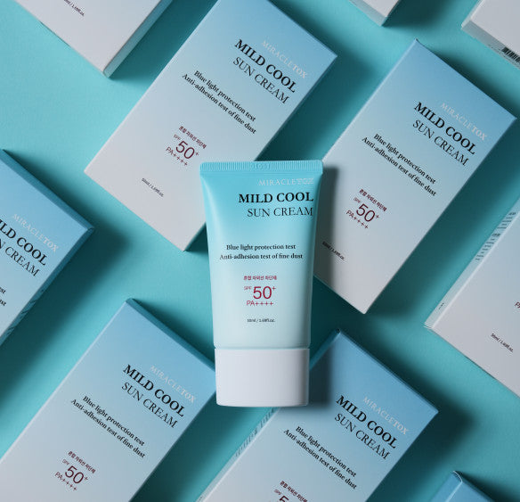 Cremă de protecție solară, MIRACLETOX, Mild Cool Sun Cream SPF50+ PA++++, cu efect răcoritor și formulă delicată